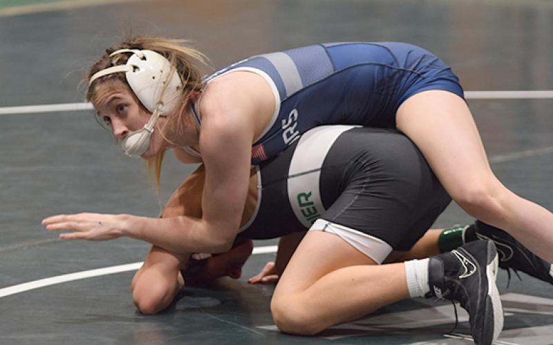 Ollie Weiland won the 105-pound division at the GHSA Girls All-Classification state tournament last season.  (Photo/Mark Turner)