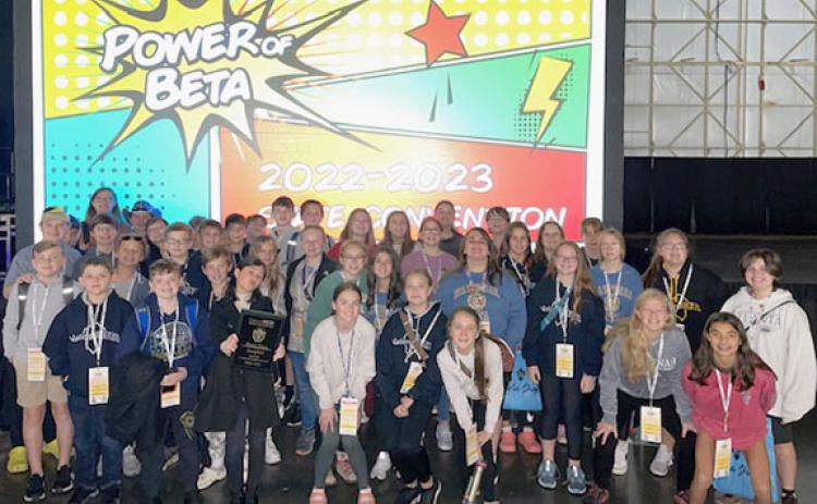 WCMS Jr. Beta Club students brought home nine awards from the state convention.