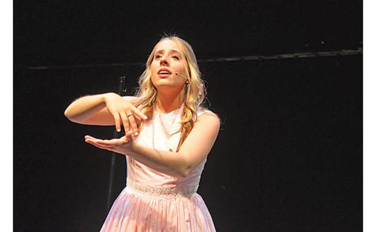 Nealy Webster, performing as Luisa in “The Fantasticks,” was named Best Lead Actress in the One Act Play competition. (Photo/Samantha Sinclair)