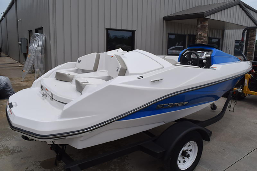 Jet boats are popular with families because they use jet engines rather tan propellers, making them safer for pull-behind sports. (Photo/Boating Atlanta)