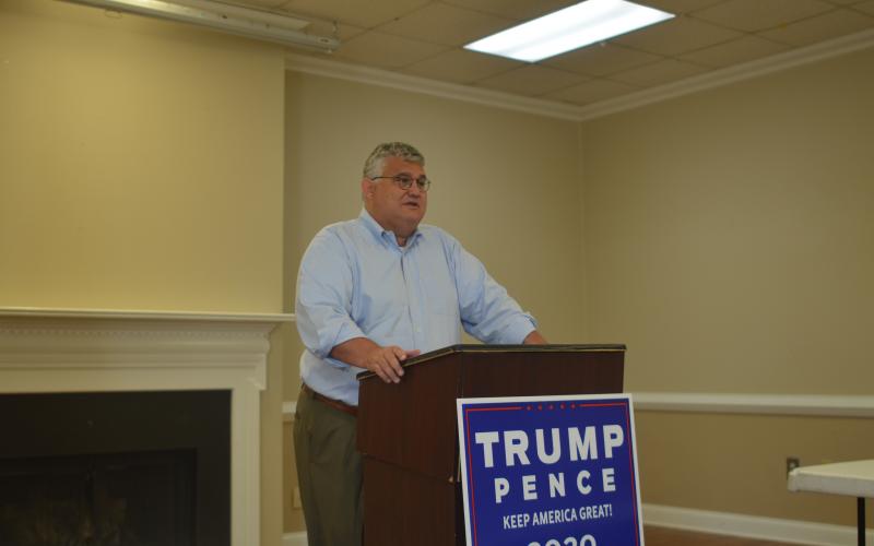 Georgia GOP Chairman David Shafer outlined initiatives ahead of the 2020 elections during his visit with the White County Republican Party. (Photo/Wayne Hardy)
