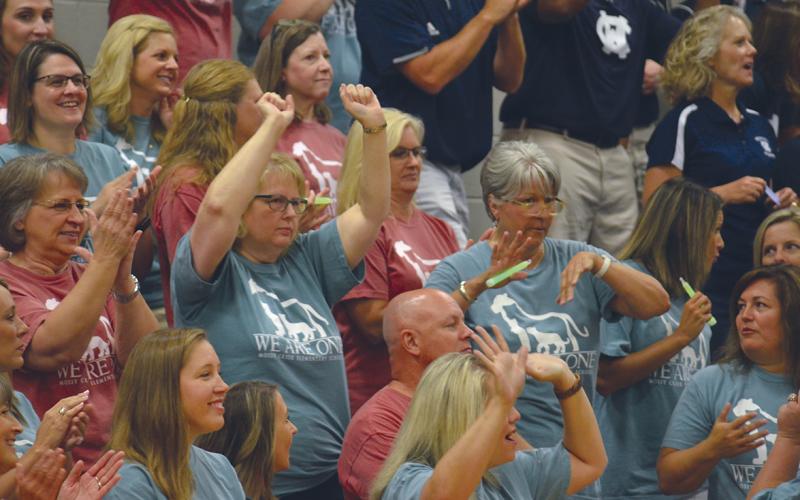 The White County School System held a back to school pep rally for administrators, faculty and staff on Monday, Aug. 5, at White County Middle School. 