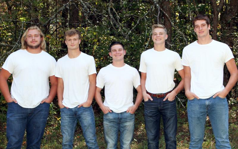 King Court: Jacob Anderson, Jesse Thomas, Sean Wurtz, Nix Burkett and Clay Bolton (Submitted photo)