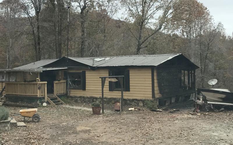 Photo of the residence on Aardvark Trail. (Picture taken by Lt. Seth Weaver - White County Fire)