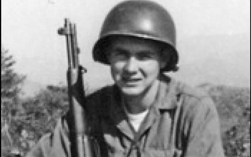 Private Ron Hill is shown in 1953 at age 18 at Outpost Harry during his assignment in the Korean War. (Submitted photo)
