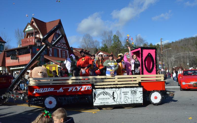 View photos from the 2019 Helen Christmas parade in this week's White County News. Pictured is the float from Cowboys & Angels. (Photo/Stephanie Hill)
