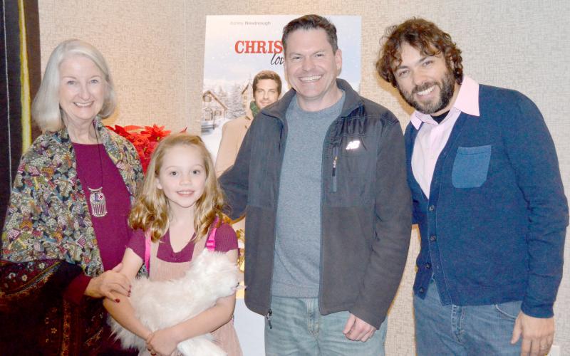 Christmas Love Letter cast members Jackie Prucha, Izzy Herbert, Pierce Lackey, and producer and director Damian Romay attended the premiere that was held at the Holiday Inn Express and Suites in Helen on Sunday, Dec. 15. (Photo/Stephanie Hill)