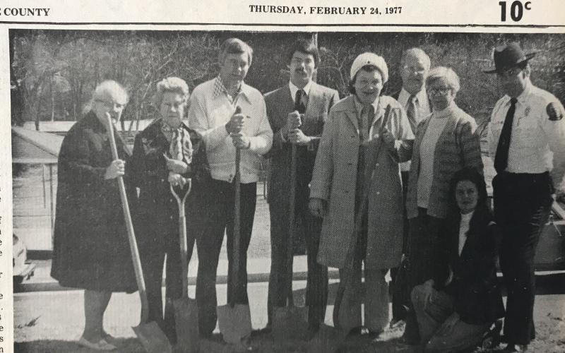 Pictured is the tree planting from Arbor Day in February 1977. (Photo/White County News archives)