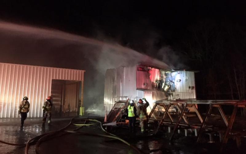 White County fire services responded to a commercial fire at Legacy Woods on Wednesday, Feb. 19. (Photo courtesy White County Public Safety)