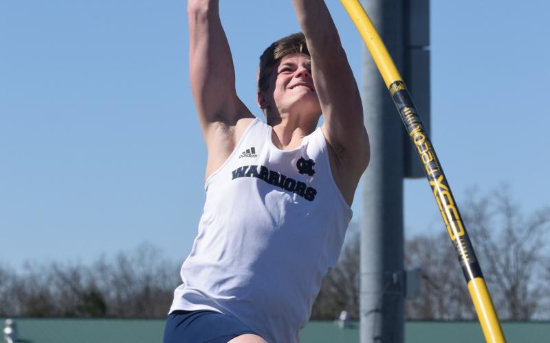 Pole vaulter Nix Burkett is one of a large group of senior athletes facing a sudden end to their prep careers. (Photo/Mark Turner)