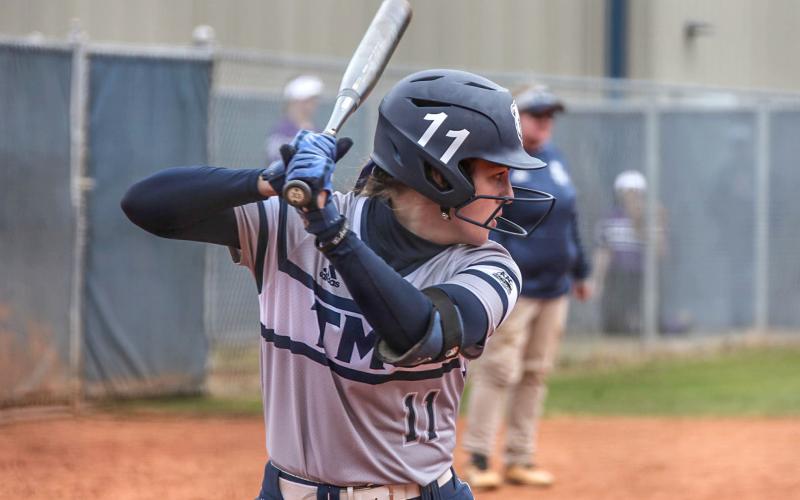 Sabrina Pestana Aquiar, left, and the Lady Bears are ranked 9th in the latest NAIA softball poll. The ranking is the highest ever for a TMU athletic team during the NAIA era. (Photo/TMU Athletics)