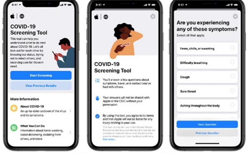 An app and website that guides Americans through a series of questions about their health and exposure to determine if they should seek care for COVID-19 symptoms has been released. 