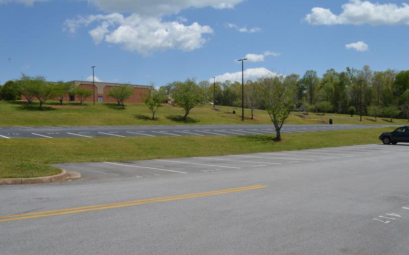 A drive-in style graduation will be held for the White County High School Class of 2020 graduation in their tiered parking lot. (Photo/Mark Turner)