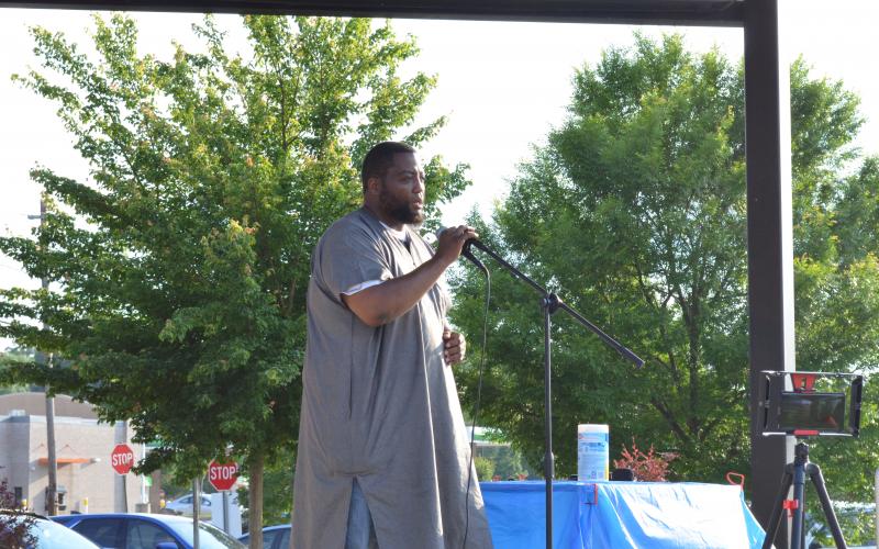 Imam Bilal Ali, Imam were among the speakers with messages on unity. (Photo/Stephanie Hill)