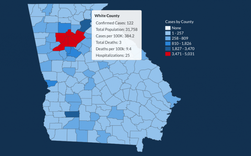 There have been 122 total confirmed COVID-19 cases in White County since the start of the pandemic, according to the update on Thursday, June 11, on the Georgia Department of Public Health's website.