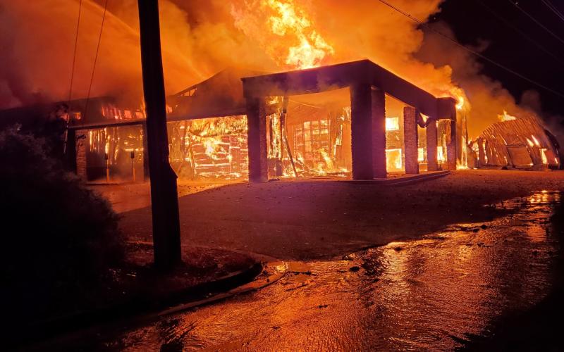Authorities are looking into the cause of the early morning fire at North Georgia Hardwoods on Thursday, Oct. 22. (Submitted by Cleveland Fire Department)