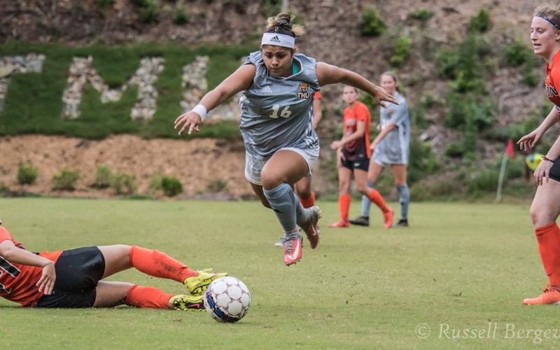 Natalie Alamri scored the game-winner in the 83rd minute in the Lady Bears' 1-0 victory over Brenau Tuesday night in Cleveland. (Photo/TMU Athletics)