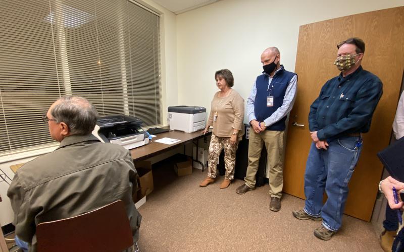Members of the White County Board of Elections worked their first election since being sworn in on Dec. 30. (Photo/Stephanie Hill)