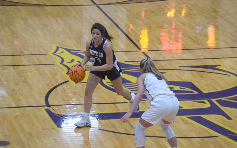 Caitlyn Gailey had a pair of 3-pointers in White County's win over No. 1 Lumpkin County.