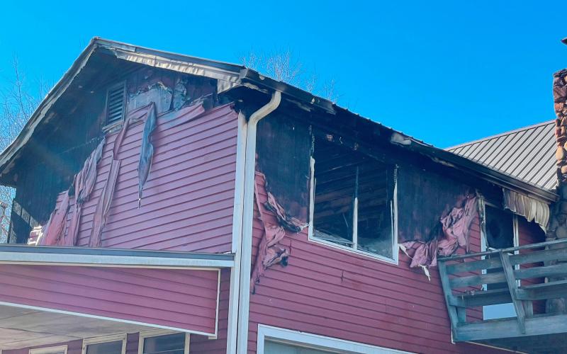 A residence on Partin Road in Cleveland was damaged in a fire on Friday, Jan. 29. (Photo courtesy of White County Public Safety)