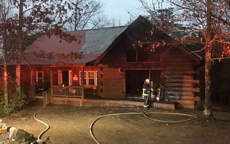 Authorities responded to a chimney fire at a residence on Monroe Ridge on Friday, Feb. 26. (Photo courtesy of White County Public Safety)