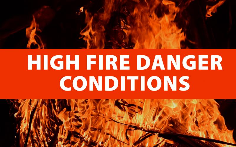 High fire danger conditions are expected this afternoon in White County due to low relative humidities.