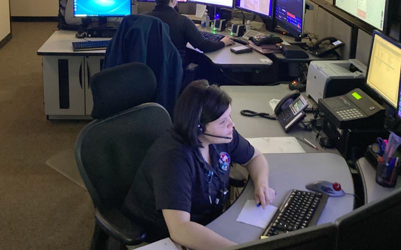 Dispatchers work all types of call that come into 911. (Photo/Wayne Hardy)