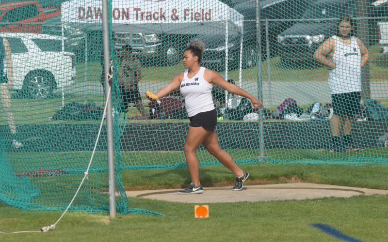 Dasha Cannon posted White County's top finish during the Class AAA State B Sectional last Saturday in Atlanta. Cannon finished second in the discus and was fifth in the shot put. (Photo/Mark Turner)