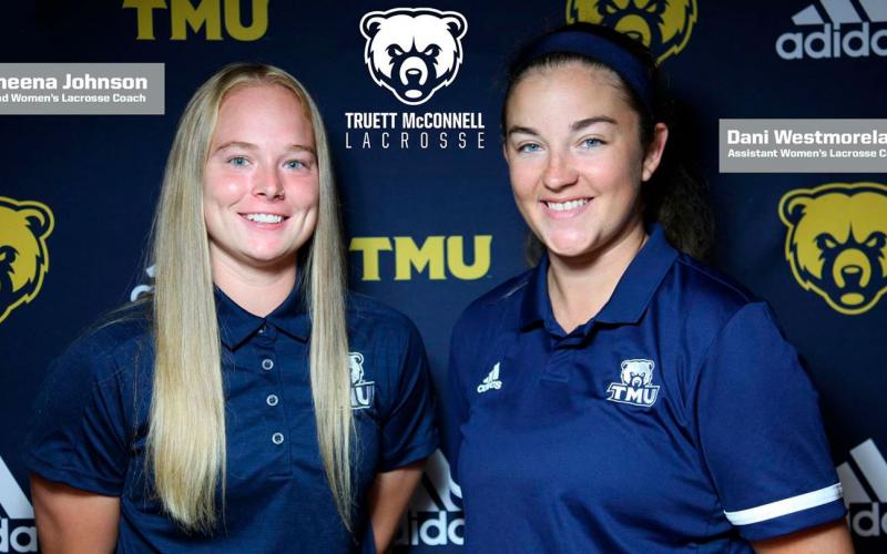 Sheena Johnson, left, is TMU's new women's lacrosse head coach, while Dani Westmoreland, right, will continue to serve as an assistant coach. (Photo/TMU Athletics)