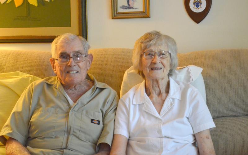 Herschel and Marjorie Gordon recently celebrated their 75th wedding anniversary. Herschel is set to turn 100 on Oct. 1. (Photo/Stephanie Hill)