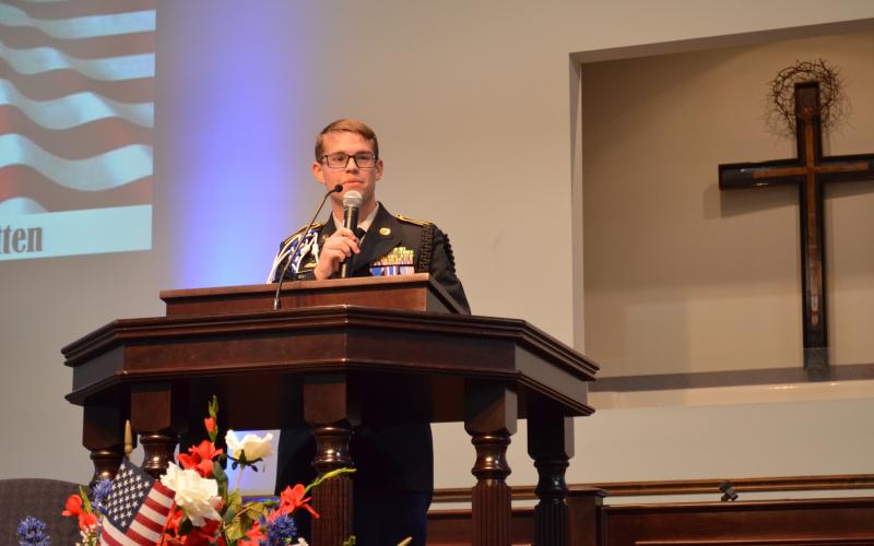 Lukas Sullivan spoke about his grandfather, who was a veterans and played a role in their lives. 