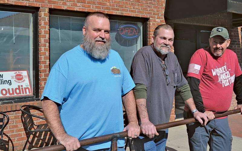 Shown from left are Cajun Specialties co-owners Bill Spriggs, Richard Prudhomme and David Spikes. (Photo/Wayne Hardy)