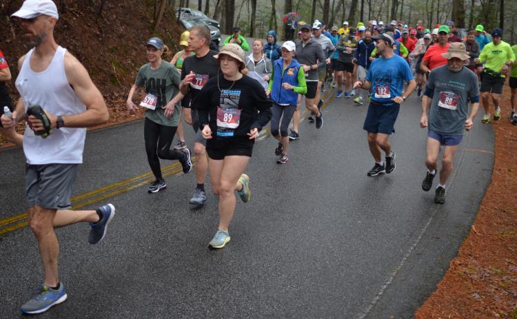  Runners from all over came out last weekend to brave the rain as they competed in the Hogpen Hill Climb. (Photo/Wayne Hardy)