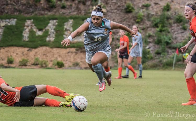 Natalie Alamri scored the game-winner in the 83rd minute in the Lady Bears' 1-0 victory over Brenau Tuesday night in Cleveland. (Photo/TMU Athletics)