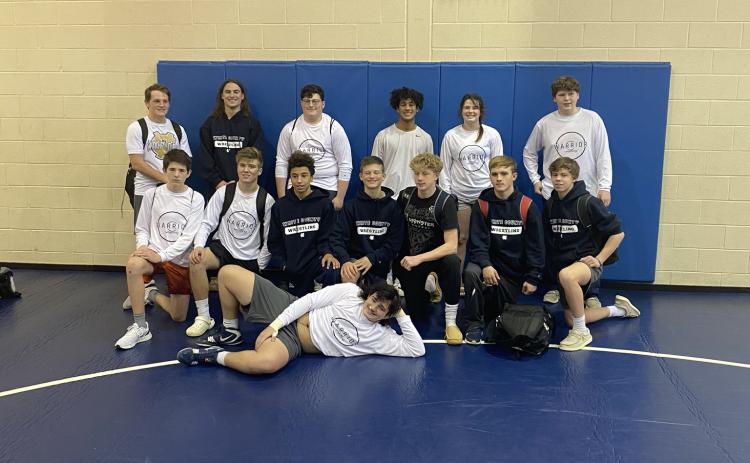 The WCHS squad finished second at the King of the Mountain Tournament last weekend in Hiawassee. Shown are, front, Devin Sullens; first row, Josh Daniels, Ashton Pickett, Isaiah Whitlow, Caden Autry, Cam Winkler, Michael Harris, and Lance Hildebran; back row, Seth Stonecypher, Jeb Robinson, Landon Bulgin, Kane Lowery, Sidney Sullens, and Breydan Ivester. (Photo/WCHS Athletics)