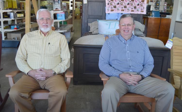 Nix Hardware owners Bradley Greene, left, and Charlie Thomas, have announced their plans to retire this year. (Photos/Stephanie Hill)