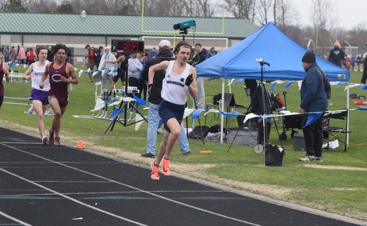 White County's Eamonn O'Bryant won the 800-meter race. (Photos/Mark Turner)