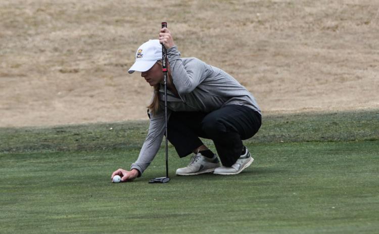 TMU's Kiley Blackburn had posted a team-best 75 Tuesday during the first round of the NAIA tournament. (Photo/TMU Athletics)