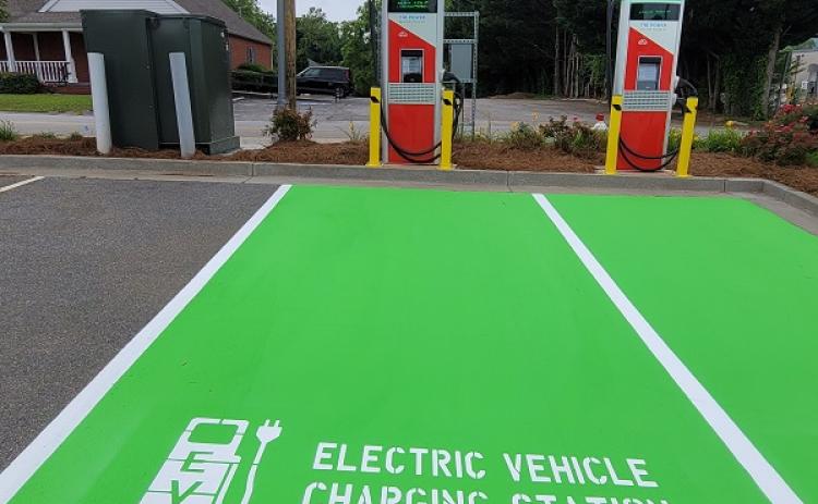 Georgia Power has installed two electric vehicle charging stations at Freedom Park in Cleveland. (Submitted photo)