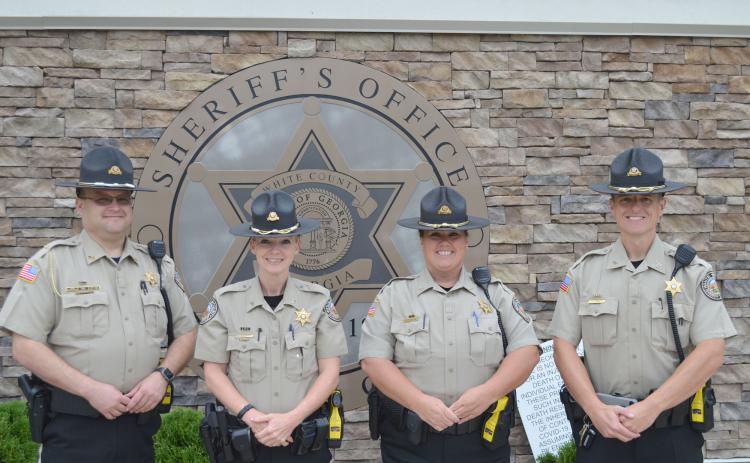 The school resource officers for the upcoming year are Jason Davis, Jess Edwards, Alicia Hopper, and Chris Casey. (Photo/Stephanie Hill)