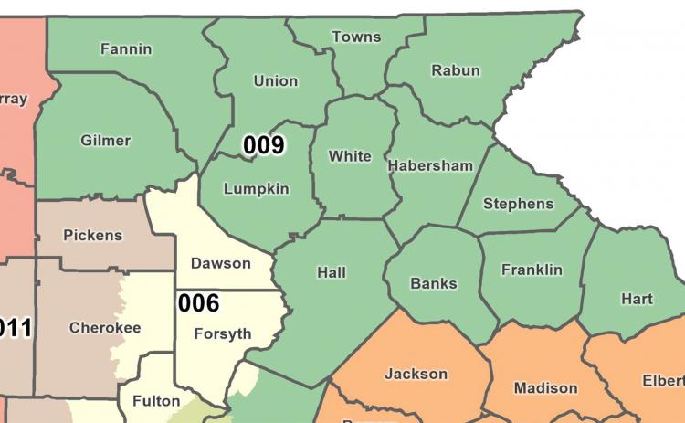 The new 9th Congressional District map set during this year's redistricting process.
