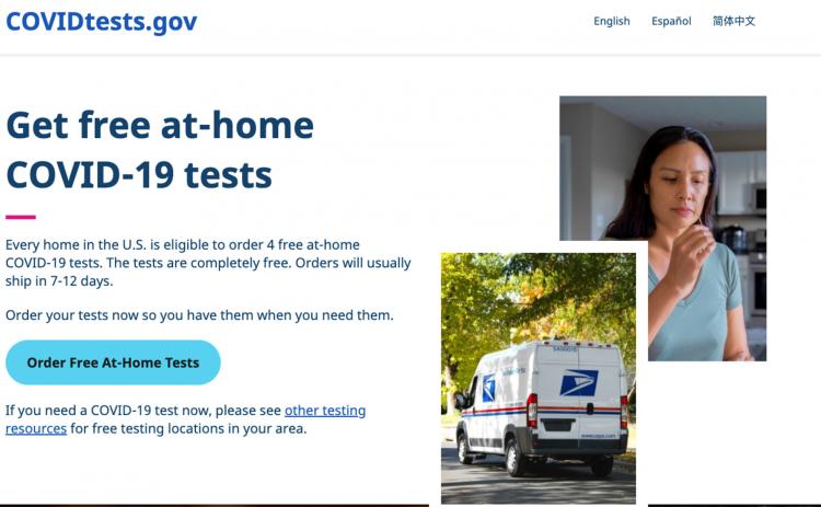 Every Home in the United States is eligible for four free COVID tests 