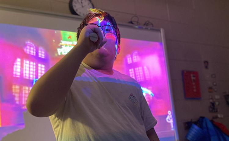 Dalton Young rehearses a song for the talent show. (Photo/submitted)