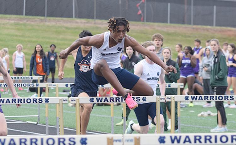 Vondre Nelson won the 110-meter hurdles during the Mt.Yonah Invitational last Friday in Cleveland.  (Photo/Mark Turner)