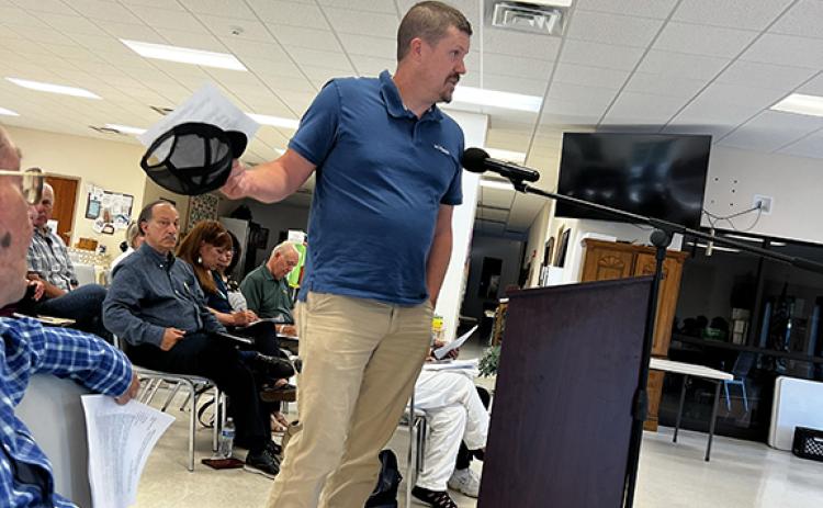 Ashley Harris addressed the White County Planning Commission on May 30 about the need for protection for historic areas in White County. (Photo/Linda Erbele)