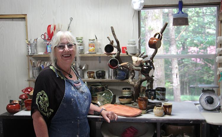 Renee Turner creates a variety of pottery in her studio that came together with help from her friends. (Photo/Jessica Wood)