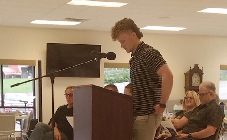 Oleksandr Fedoruk addressed the community’s concerns at the July 3 planning commission meeting. His request was unanimously denied by the commission. (Photo/Noah Johnson)