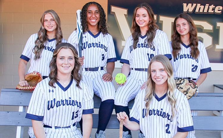 Senior members of the WCHS softball team are, front from left, Gabby Whiddon and Rachel Carter; top row, Valerie Bailey, Yvonne Minutello, Kate Sartain and Sarah Grace Partin. (Photo/Staci Sulhoff)