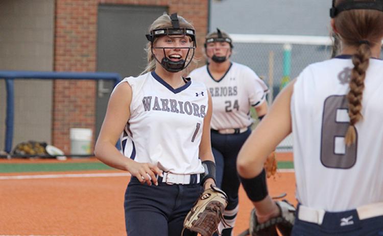 Maddie Kate Hall posted a complete game two-hitter to lead WCHS to a 2-0 win over Pickens Monday in a Region 7-AAA matchup in Cleveland. (Photo/Mark Turner)
