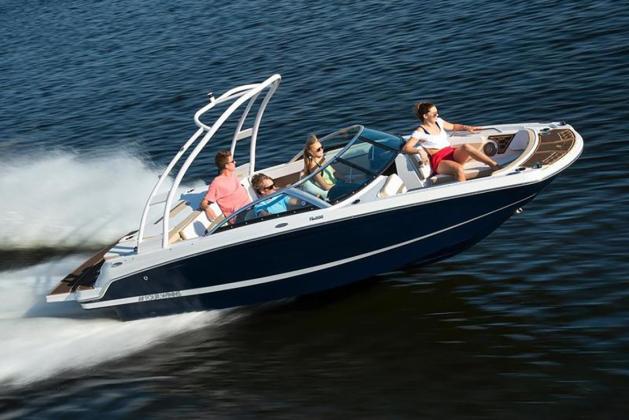 Shown is a 2019 Four Winns HD 200 boat with wake board tower. PHOTO/BOATING ATLANTA